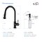 Kibi Casa Single Handle Pull Down Kitchen Sink Faucet with Soap Dispenser C-KKF2002MB-KSD100MB - alternate 7